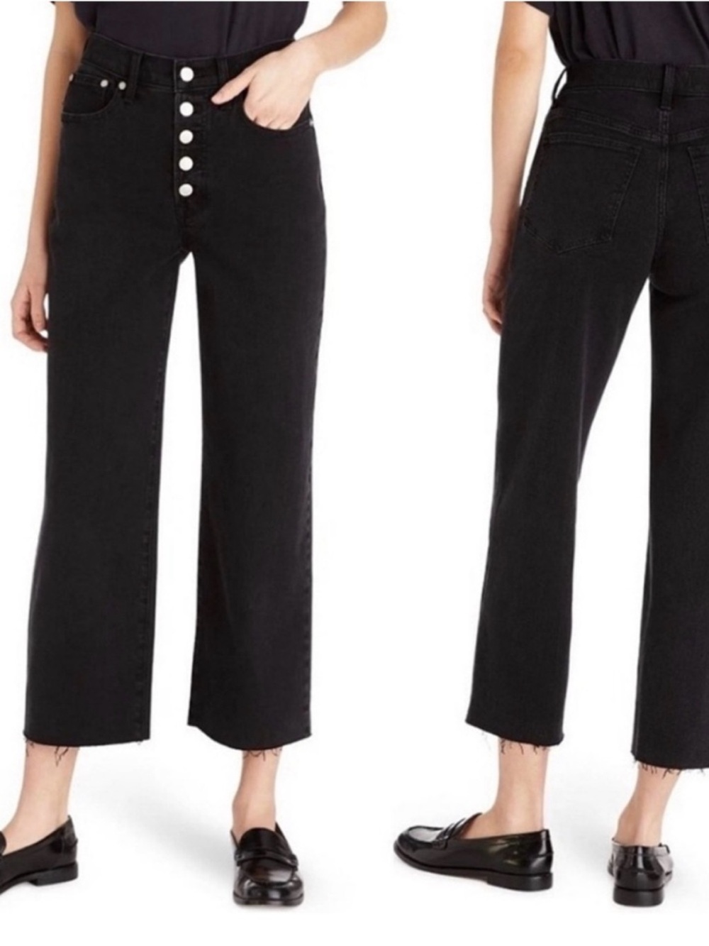 Madewell The Perfect Vintage Cropped Wide-Leg Jeans